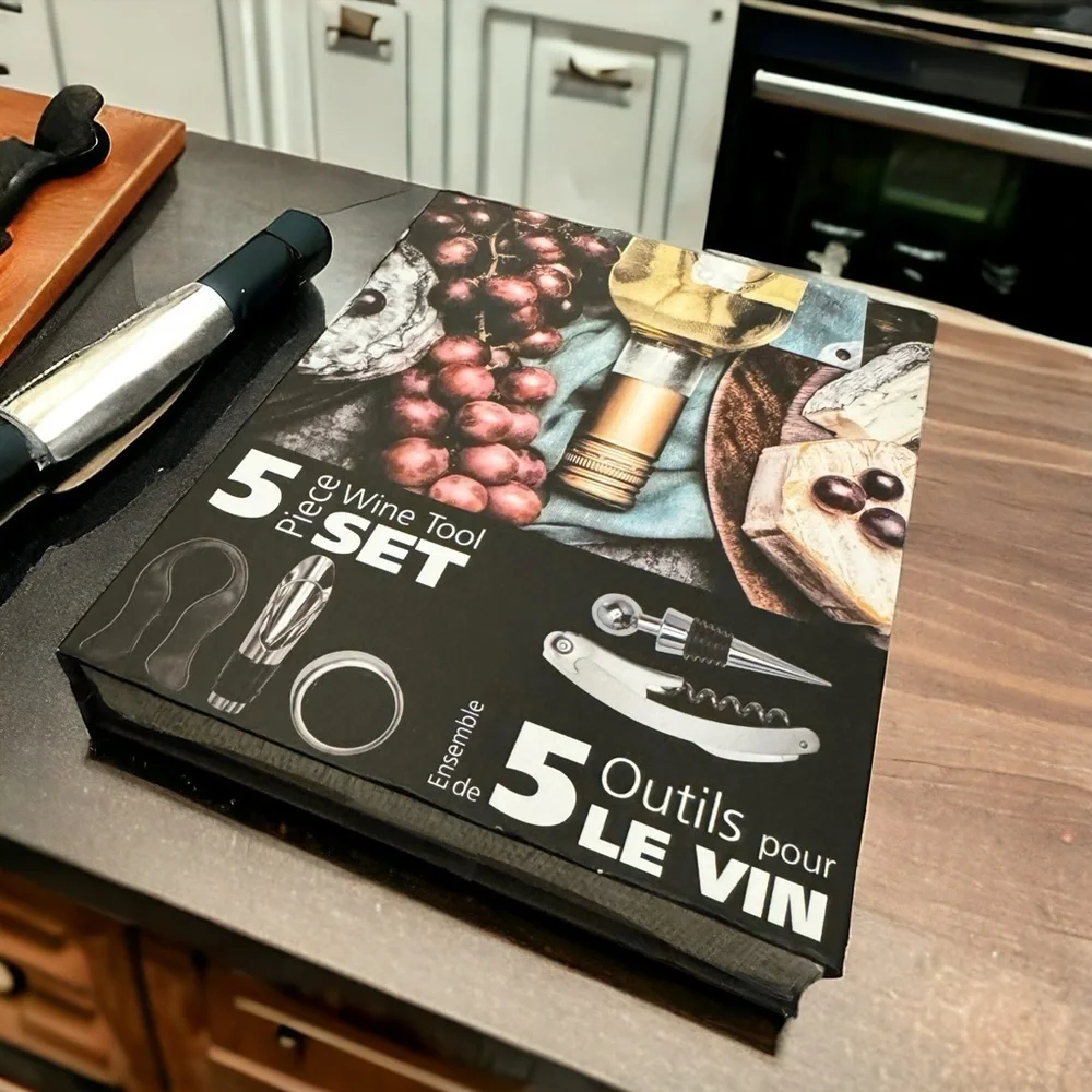 🍇 5-Piece Wine Tool Set - NEW, Unopened with Slight Box Damage 🍷 Wine Opener